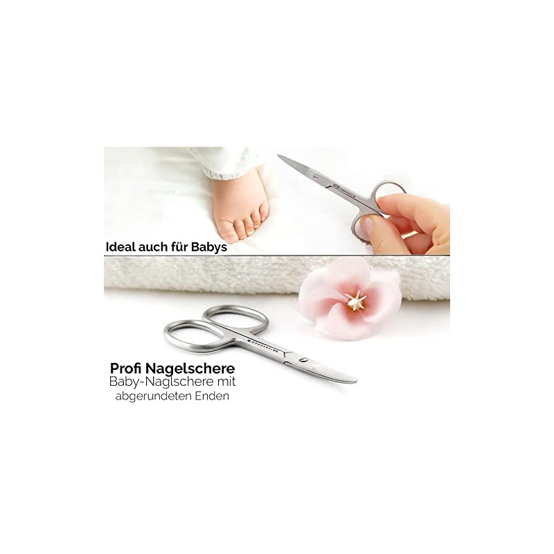 Professional Stainless Steel Nail Scissors, Baby Nail Scissors with Rounded