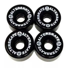 Alterskate Longboard wheels 65mm 78a Skateboard wheels (Set of 4) - Black