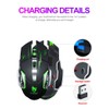 Thunder Wolf Q13 Charging Mute Wireless Mouse Gaming Business Luminous