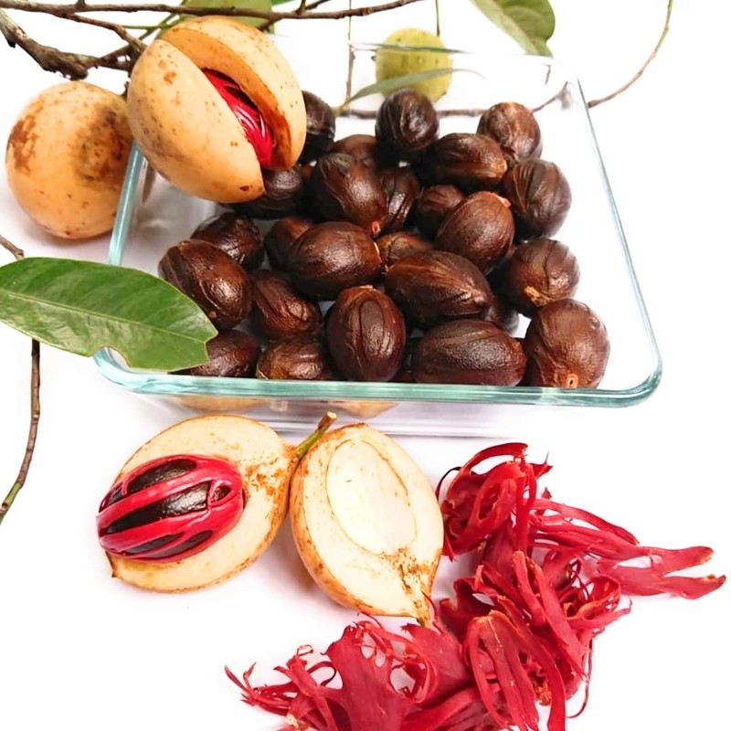 Nutmeg | Nutmegs Whole Dried Grade A Premium Quality 100g