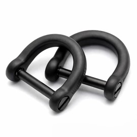 TUNUKE Titanium D-Ring Small Mini Screw-Type Keyring Keychain Carabiner Key Car Driver Included