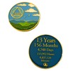 13 Year Sobriety Countdown Alcoholics Anonymous, Anniversary AA Medallion, Chip,