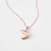 THINGS REMEMBERED Rose Gold Tone Infinity Bail Heart Locket (Free
