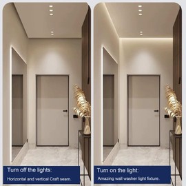 Plaster in LED Aluminum Channel, Shuwea 10 Pack Z Shape 3.3 FT/1 Meter Trim Edge Drywall Shadow Light Channel with Milky Diffuser, Recessed Baseboard LED Profile for Plaster Gypsum Drywall