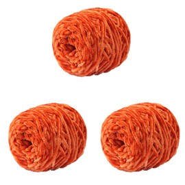 10.58oz 300g Chenille Velvet Yarn Orange Yellow Bulky Vegan Soft Yarn Velvet Knitting Yarn Polyester Blended Chenille Yarn Fuzzy Yarn for Clothing Hat Scarf Cozy Throw Blankets Pillows Yarn 540yds