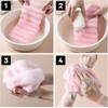 Toalla exfoliante corporal japonesa Rosa KEYRI de doble textura para