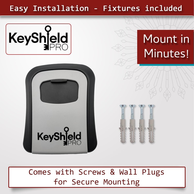 KeyShield PRO Wall-Mounted Key Lock Box – 4-Digit Combination, Weatherproof