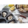 Outset 76225 Cast Iron Oyster Grill Pan, 12 Cavities, Black
