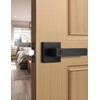 Tinewa 1 Pack Matte Black Door Handle Interior Privacy Door