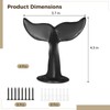 OMISTAR 4 PCS Whale Tail Wall Hooks, Rustic Metal Wall
