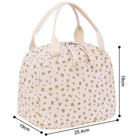 EDLMKM Insulated Lunch Bag for Kids & Women, 9.5L Leakproof Thermal Cooler Bag Box, Waterproof Insulated Picnic Lunch Bags, Reusable Cooler Bags for School, Picnic, Work, Beach Camping