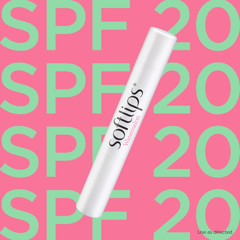 Softlips Watermelon Lip Balm 2-Pack with SPF 20 - Juicy