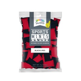 Party Sweets Black and Red Sports Mints by Hospitality Mints, Appx 300 mints, 7-Ounce Bags (Pack of 6)