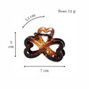 Righe e Pois, Haarspange mit brauner Schildkröte aus ABS-Kunststoff, Haarspange