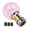 Manual Shift Knob Gear Stick Shifter Pink Crystal Bubble with