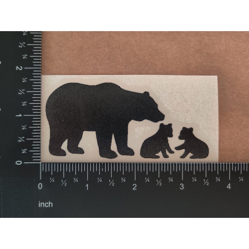 Bear Decal 4 Pack: Bear Mountain Silhouette, Momma Bear and