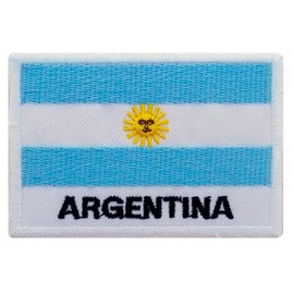 Graphic Dust Argentina Flag Embroidered Patch Applique