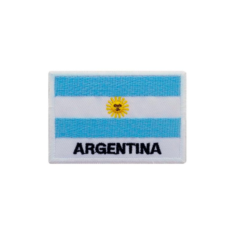 Graphic Dust Argentina Flag Embroidered Patch Applique