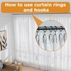 100 Pack Black Metal Curtain Hooks Pin-On Drapery Hooks,Suitable for