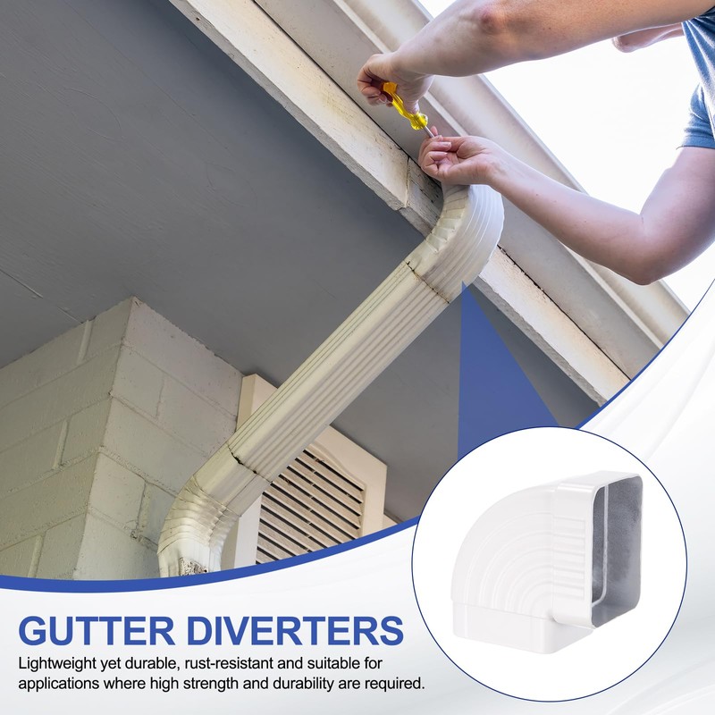 MECCANIXITY Gutter Downspout Elbows 90° Downspout Diverter 3x4 Inch A