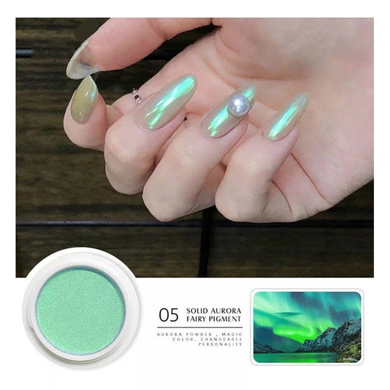Obp Polvo Para Uñas Efecto Aurora Decoración De Uñas +