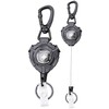 Retractable Keychain 2 Pack – Heavy Duty Carabiner Badge Reels