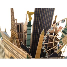ASVP Shop Paris Skyline Pop-Up Card, Handcrafted 3D Greeting Card Featuring Iconic Landmarks, Card for Friend, Happy Father's Day Card, Birthday Card