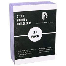 Platinum Protectors 5" x 7" Toploaders (5-Count) Premium Plastic Rigid Holders for Photos, Documents, Memorabilia, Photographs Collectibles