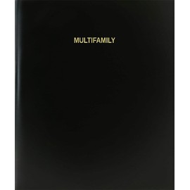 BookFactory Multifamily Log Book/Journal/Logbook - 120 Page, 8.5''x11'', Black Hardbound (XLog-120-7CS-A-L-Black(Multifamily Log Book))