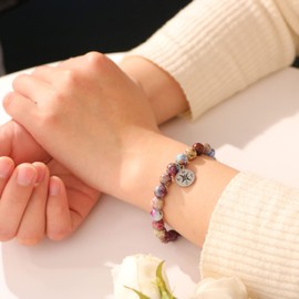 Graduation Leaving Gifts for Her - Class of 2025 Graduation Exam Gift, Inspirational Compass Bracelet for Women College High School University Students Graduate Party Favors