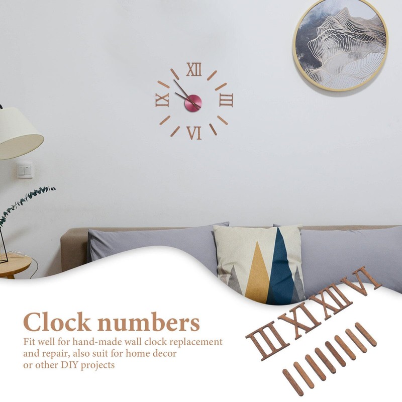 OSALADI Clock Numbers Roman Clock Numerals, 3D DIY Wall Clock