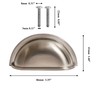 HARMAC HOUSE Cabinet Cup Handles 10 Pack Shell Shape Cupboard