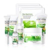 9 Pcs Aloe Vera Skincare Set with Moisturizing Facial Cleanser,Toner,Face