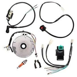 Alamor Motorcycle Universal Dirt Pit Bike Cdi Spark Plug Switch Magneto Wiring Harness Kit 50-125CC