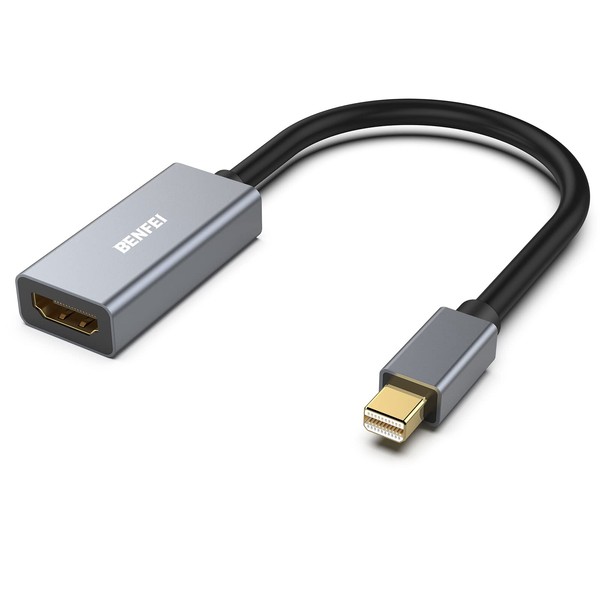 BENFEI Mini DisplayPort - HDMI アダプター [1080p (Full HD) @60Hz、アルミニウムシェル、ナイロン編組] Thunderbolt 2 - HDMI アダプタ MacBook Air/Pro、Microsoft Surface Pro/Dock、モニター、プロジェクターなどに対応……