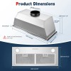 Zomagas 30 inch Built-in/Insert Range Hood 450CFM Kitchen Ducted/Ductless Vent