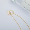 IPINK-Anniversary Necklace for Wife Husband – Two Interlocking Circles Pendant