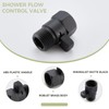 Aomasi Shower Head Valve Shut- off, Matte Black Flow Restrictor