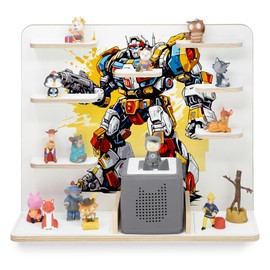 stadtecken Wooden Shelf for Music Box I Suitable for The Toniebox and Tonies I Perfect Storage in The Children's Room I for Setting up or Hanging (Mr. Chip)