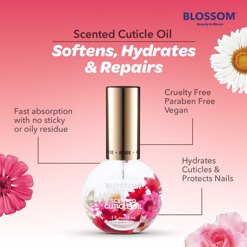 Blossom Blue Cross Professional Nail Care Nourishing Scented Cuticle Softener
