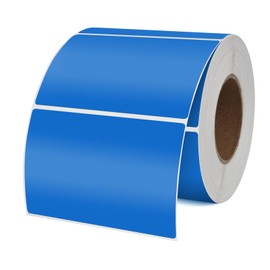 YIKIADA Light Blue Color Label Roll Label Sticker 2x3 inches (50x76mm) Waterproof Sticker Removable Rectangular Sticker Handwritten Sticker Name Label Label Sticker Office Supplies Office Use Stickers