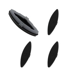 Bumper Kit of Toilet Seat, Replacement Repair Part K-1133070 Toilet Seat Bumpers Service Compatible with Kohler Toilet k-4636 k-4713, Pack of 4, Black