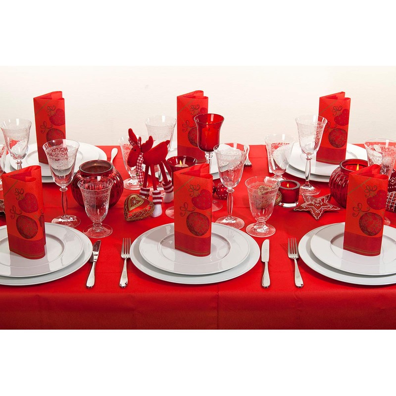 Sovie Home Linclass® Airlaid Tiffany Tablecloth, Disposable Christmas Tablecloth, Fabric-Like,