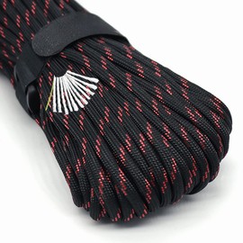 PSKOOK Paracord 0.2 inch (4 mm) Tent Rope, Guy Rope, 12 Cores, Load Capacity 550lb (Approx. 250 kg), 11 Nylon Line + 1 Nylon Aqua Green Transparent Fishing Line, Camping Parachute Cord Bracelet, 11.8