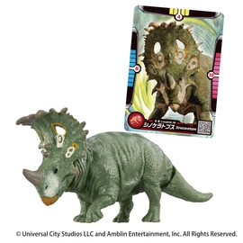Takara Tomy Ania Jurassic World Synoceratops (with Ania Battle Card) Animal Dinosaur Toy for Ages 3 and Up