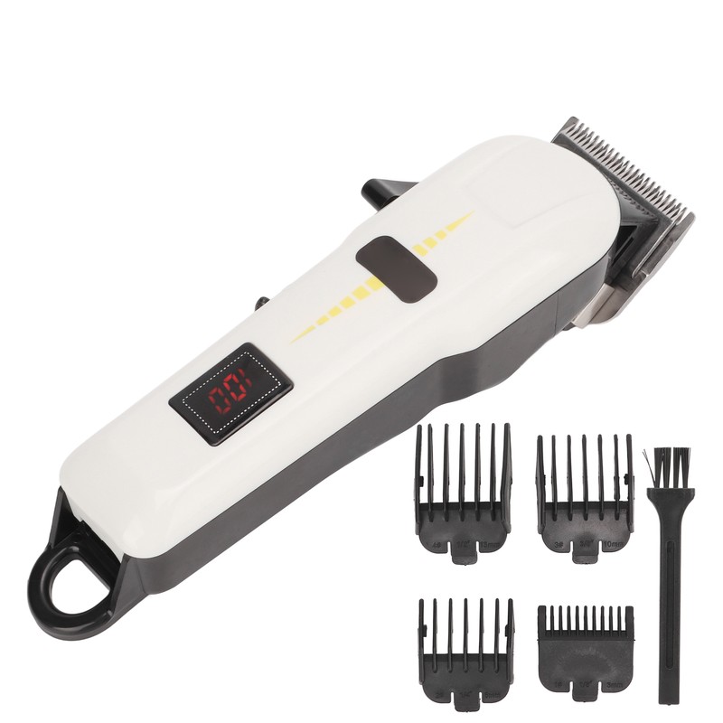 Electric Hair Clipper Low Noise LCD Display Ergonomic with Limiter