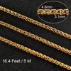 Jabogrii 16.4 Feet Stainless Steel Wheat Chain Bulk Gold Plated
