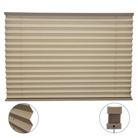 RecPro RV Blinds Pleated Shades 2 Pack | Cappuccino | RV Window Shades | Camper | Trailer (20" W x 24" H)