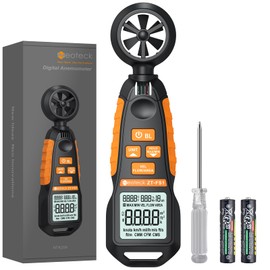 Neoteck Anemometer Wind Meter Tests Wind Speed and Airflow with 6 Velocity Measuring Units Backlight CFM Meter Measure Humidity and Temperature for HVAC Shooting Drone Driving Sailing Home Vent