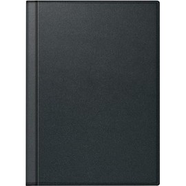 rido/idé Pocket Diary Model Perfect/Technik I (2025), 2 Pages = 1 Week, A6, 208 Pages, Leather Cover Rio, Black